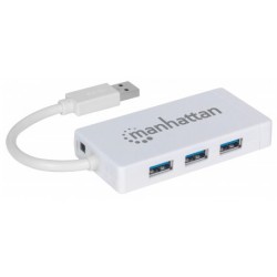Manhattan 507578 USB 3.0 (3.1 Gen 1) Type-A 5000Mbit/s White interface hub