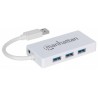 Manhattan 507578 USB 3.0 (3.1 Gen 1) Type-A 5000Mbit/s White interface hub