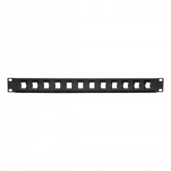 Tripp Lite 12-Port 1U Rack-Mount Unshielded Blank Keystone/Multimedia Patch Panel, RJ45 Ethernet, USB, HDMI, Cat5e/6