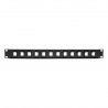 Tripp Lite 12-Port 1U Rack-Mount Unshielded Blank Keystone/Multimedia Patch Panel, RJ45 Ethernet, USB, HDMI, Cat5e/6