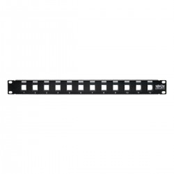 Tripp Lite 12-Port 1U Rack-Mount Unshielded Blank Keystone/Multimedia Patch Panel, RJ45 Ethernet, USB, HDMI, Cat5e/6
