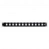 Tripp Lite 12-Port 1U Rack-Mount Unshielded Blank Keystone/Multimedia Patch Panel, RJ45 Ethernet, USB, HDMI, Cat5e/6