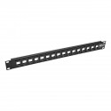 Tripp Lite 16-Port 1U Rack-Mount Unshielded Blank Keystone/Multimedia Patch Panel, RJ45 Ethernet, USB, HDMI, Cat5e/6