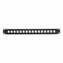 Tripp Lite 16-Port 1U Rack-Mount Unshielded Blank Keystone/Multimedia Patch Panel, RJ45 Ethernet, USB, HDMI, Cat5e/6