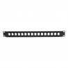 Tripp Lite 16-Port 1U Rack-Mount Unshielded Blank Keystone/Multimedia Patch Panel, RJ45 Ethernet, USB, HDMI, Cat5e/6