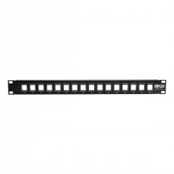 Tripp Lite 16-Port 1U Rack-Mount Unshielded Blank Keystone/Multimedia Patch Panel, RJ45 Ethernet, USB, HDMI, Cat5e/6