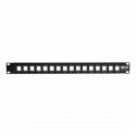 Tripp Lite 16-Port 1U Rack-Mount Unshielded Blank Keystone/Multimedia Patch Panel, RJ45 Ethernet, USB, HDMI, Cat5e/6