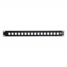Tripp Lite 16-Port 1U Rack-Mount Unshielded Blank Keystone/Multimedia Patch Panel, RJ45 Ethernet, USB, HDMI, Cat5e/6