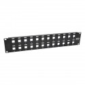 Tripp Lite 24-Port 2U Rack-Mount Unshielded Blank Keystone/Multimedia Patch Panel, RJ45 Ethernet, USB, HDMI, Cat5e/6