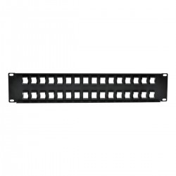 Tripp Lite 32-Port 2U Rack-Mount Unshielded Blank Keystone/Multimedia Patch Panel, RJ45 Ethernet, USB, HDMI, Cat5e/6