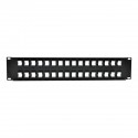 Tripp Lite 32-Port 2U Rack-Mount Unshielded Blank Keystone/Multimedia Patch Panel, RJ45 Ethernet, USB, HDMI, Cat5e/6