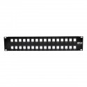 Tripp Lite 32-Port 2U Rack-Mount Unshielded Blank Keystone/Multimedia Patch Panel, RJ45 Ethernet, USB, HDMI, Cat5e/6