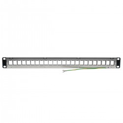 Tripp Lite 24-Port 1U Rack-Mount Shielded Blank Keystone/Multimedia Patch Panel, RJ45 Ethernet, USB, HDMI, Cat5e/6