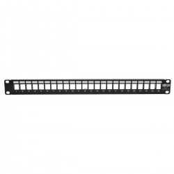 Tripp Lite 24-Port 1U Rack-Mount Shielded Blank Keystone/Multimedia Patch Panel, RJ45 Ethernet, USB, HDMI, Cat5e/6