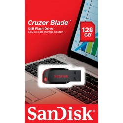 Sandisk Cruzer Blade 128GB 2.0 USB Type-A connector Black, Red USB flash drive