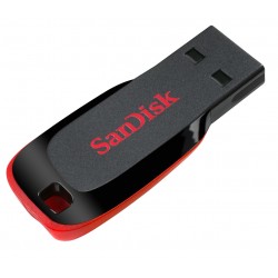 Sandisk Cruzer Blade 128GB 2.0 USB Type-A connector Black, Red USB flash drive