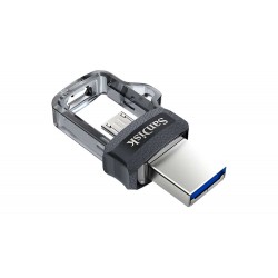 Sandisk Ultra Dual m3.0 16GB 3.0 (3.1 Gen 1) USB Type-A connector Black, Silver, Transparent USB flash drive