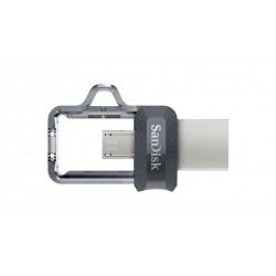 Sandisk Ultra Dual m3.0 16GB 3.0 (3.1 Gen 1) USB Type-A connector Black, Silver, Transparent USB flash drive