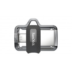 Sandisk Ultra Dual m3.0 32GB 3.0 (3.1 Gen 1) USB Type-A connector Black, Silver, Transparent USB flash drive