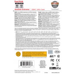 Sandisk Extreme 32GB SDHC UHS-I Class 10 memory card