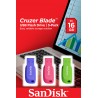 Sandisk Cruzer Blade 16GB 16GB USB 2.0 USB Type-A connector Blue, Green, Pink USB flash drive