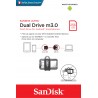 Sandisk Ultra Dual m3.0 256GB 3.0 (3.1 Gen 1) USB Type-A connector Black, Silver, Transparent USB flash drive