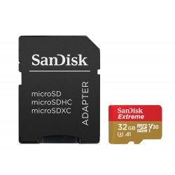 Sandisk Extreme 32GB MicroSDHC UHS-I Class 10 memory card