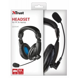 Trust 21661 headset Binaural Head-band Black
