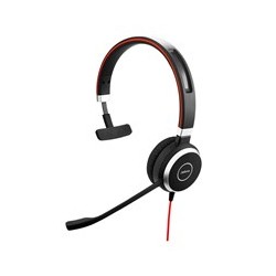 Jabra EVOLVE 40 headset Monaural Head-band Black, Silver