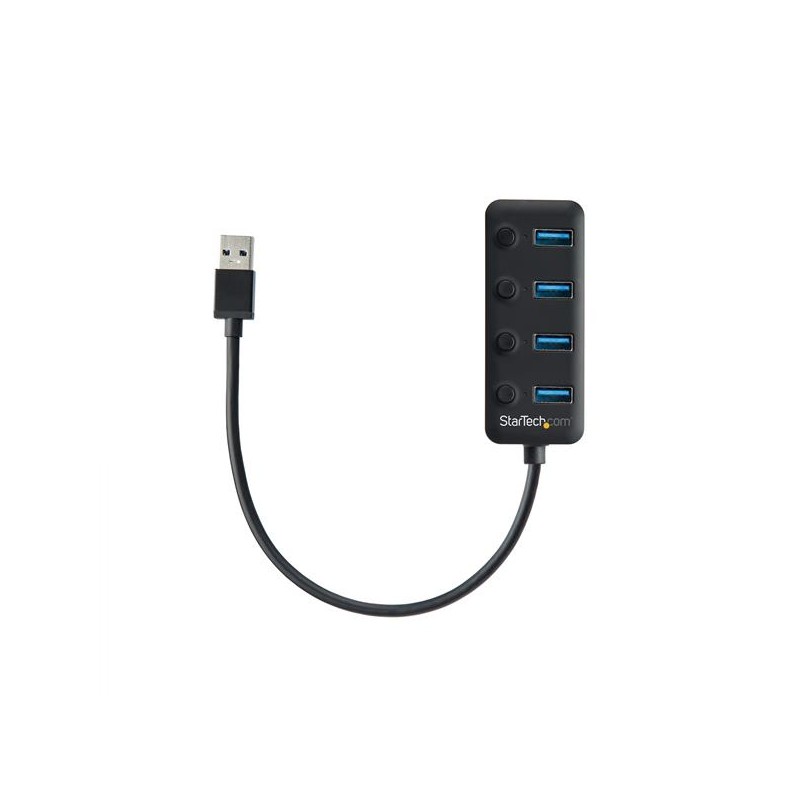 StarTech.com 4-Port USB 3.0 Hub - 4x USB-A with Individual On/Off Switches