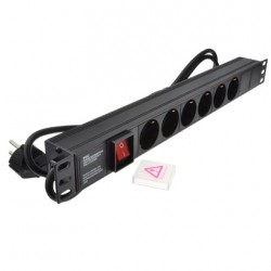 Dynamode PDU-6WS-H-SCH-SCH 6AC outlet(s) 1U Black power distribution unit (PDU)