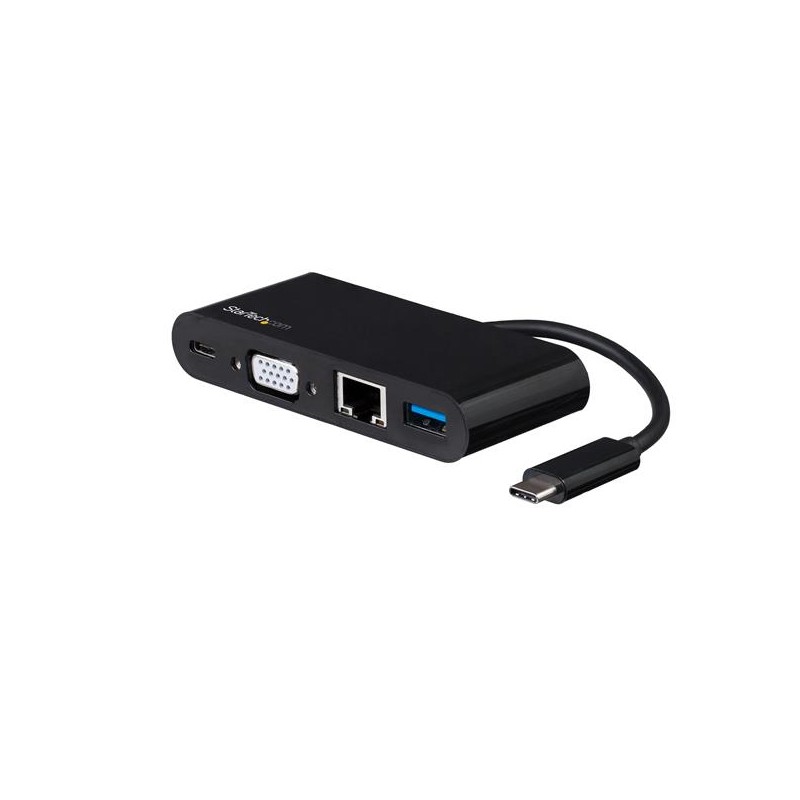 StarTech.com USB-C VGA Multiport Adapter - Power Delivery (60W) - USB 3.0 - GbE