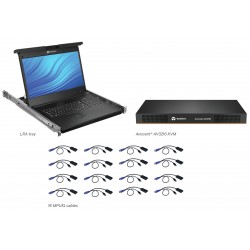 Vertiv Avocent LCD Local Rack Access Console, 16P KVM, 16 CABLES, USB KB-GER