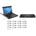 Vertiv LCD Local Rack Access Console, 16P KVM, 16 CABLES, USB KB-GER
