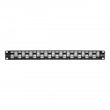 Tripp Lite 24-Port 1U Rack-Mount Cat6a/Cat6/Cat5e Offset Feed-Through Patch Panel with Cable Management Bar, RJ45 Ethernet