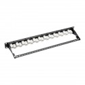 Tripp Lite 24-Port 1U Rack-Mount Cat6a/Cat6/Cat5e Offset Feed-Through Patch Panel with Cable Management Bar, RJ45 Ethernet