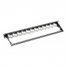 Tripp Lite 24-Port 1U Rack-Mount Cat6a/Cat6/Cat5e Offset Feed-Through Patch Panel with Cable Management Bar, RJ45 Ethernet