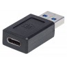 Manhattan 354653 USB A USB C Black cable interface/gender adapter