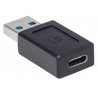 Manhattan 354653 USB A USB C Black cable interface/gender adapter