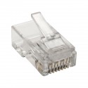 Tripp Lite Cat6 RJ45 Modular Plug for Round Stranded UTP Conductor 4-Pair, 100 Pack