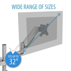 V7 Dual Touch Adjust Monitor Mount