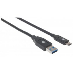 Manhattan 354974 USB cable 2 m USB A USB C Male Black
