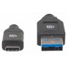 Manhattan 354974 USB cable 2 m USB A USB C Male Black