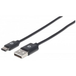 Manhattan 354912 USB cable 0.5 m USB A USB C Male Black