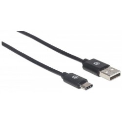 Manhattan 354912 USB cable 0.5 m USB A USB C Male Black