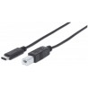 Manhattan 354950 USB cable 2 m USB B USB C Male Black