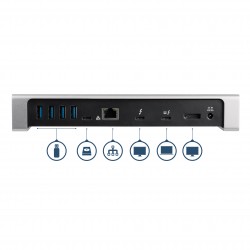 StarTech.com Dual 4K 60Hz Monitor Thunderbolt 3 Dock with 6x USB 3.0 Ports