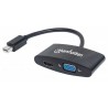 Manhattan 152709 cable interface/gender adapter Mini DisplayPort HDMI/VGA Black