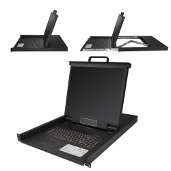 StarTech.com RKCONS1908K rack console 48.3 cm (19") 1280 x 1024 pixels Black 1U