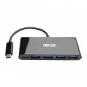 Tripp Lite 4-Port USB 3.1 Hub, 4x USB-A, Thunderbolt 3—PD Charging, Black